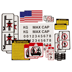 Mitsubishi Forklift decal kit   With Safety decals 